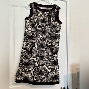 Kim Rogers Brown and Cream Patterned dress.